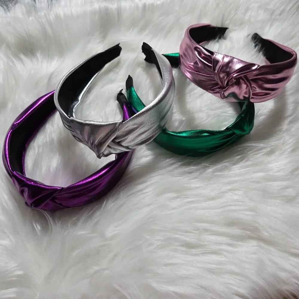 Set of 4 Metallic Knotted Headband